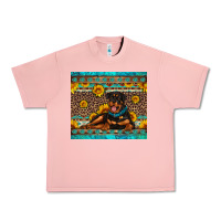 Salmon Rottweiler with western background Urban Heavy Tee - Artiststas
