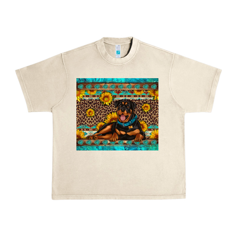 Rottweiler With Western Background Urban Heavy Tee by Artiststas | Teevron