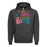 Charcoal Heather just a girl who loves country music Zipper Hoodie - texasbilliewilder
