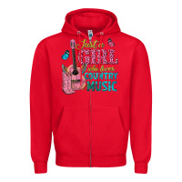 Red just a girl who loves country music Zipper Hoodie - texasbilliewilder