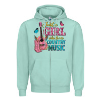 Seafoam just a girl who loves country music Zipper Hoodie - texasbilliewilder