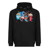 Black usa coffee cups Heavyweight Hoodie - Zillion Design Studio