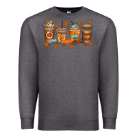 Charcoal Heather Fall Coffee Drink Premium Sweatshirt - RacoonDesign