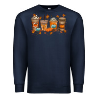 Navy Fall Coffee Drink Premium Sweatshirt - RacoonDesign