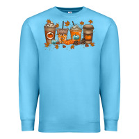 Ocean Blue Fall Coffee Drink Premium Sweatshirt - RacoonDesign
