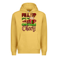 Antique Gold fill up your cup with christmas cheer Premium Hoodie - Jasminsmagicworld