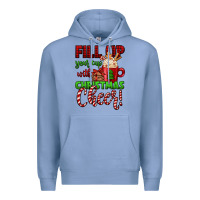 Colony Blue fill up your cup with christmas cheer Premium Hoodie - Jasminsmagicworld