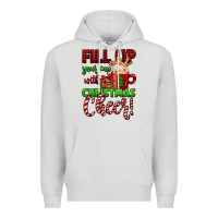 Dove Grey fill up your cup with christmas cheer Premium Hoodie - Jasminsmagicworld