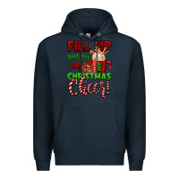 Navy fill up your cup with christmas cheer Premium Hoodie - Jasminsmagicworld