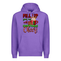 Purple fill up your cup with christmas cheer Premium Hoodie - Jasminsmagicworld