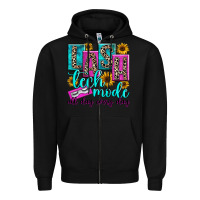 Black lash tech mode all day every day Zipper Hoodie - texasbilliewilder
