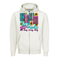 Oatmeal Heather lash tech mode all day every day Zipper Hoodie - texasbilliewilder