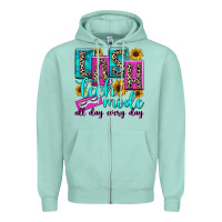Seafoam lash tech mode all day every day Zipper Hoodie - texasbilliewilder
