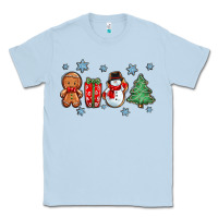Dusty Blue christmas gingerbread cookies Classic Tee - Zillion Design Studio