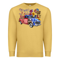 Antique Gold western truck fourth of july america Premium Sweatshirt - FaDigitalArtStudio