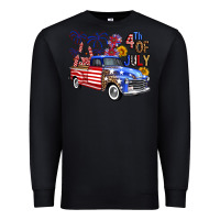 Black western truck fourth of july america Premium Sweatshirt - FaDigitalArtStudio