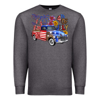 Charcoal Heather western truck fourth of july america Premium Sweatshirt - FaDigitalArtStudio