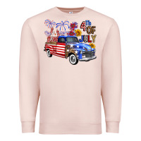 Pale Pink western truck fourth of july america Premium Sweatshirt - FaDigitalArtStudio