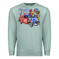 Seafoam western truck fourth of july america Premium Sweatshirt - FaDigitalArtStudio