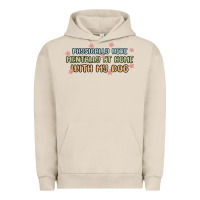 Pigment French Oak physically here mentally at home with my dog Urban Hoodie - MaliasSmallBusiness