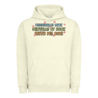 Pigment Pistachio physically here mentally at home with my dog Urban Hoodie - MaliasSmallBusiness
