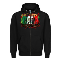 Black papa mexico Zipper Hoodie - Zillion Design Studio