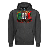Charcoal Heather papa mexico Zipper Hoodie - Zillion Design Studio