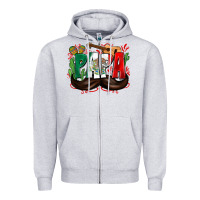 Heather Grey papa mexico Zipper Hoodie - Zillion Design Studio