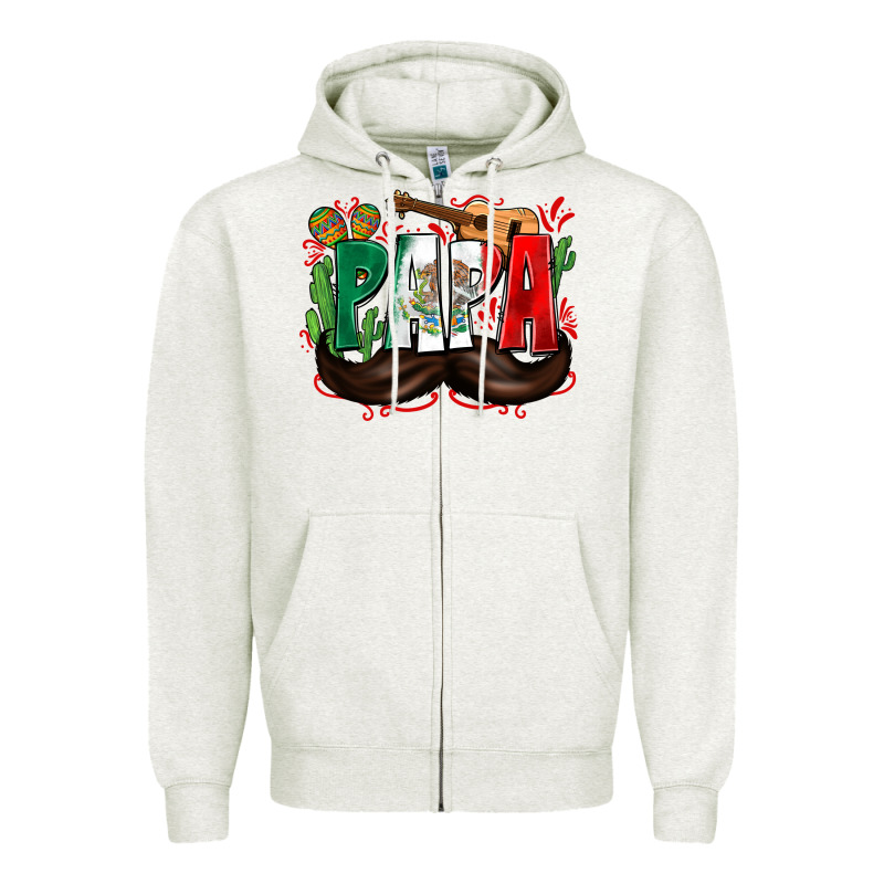 Papa Mexico Zipper Hoodie by Zillion Design Studio | Teevron