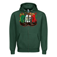 Sports Green papa mexico Zipper Hoodie - Zillion Design Studio