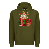 Army Green Christmas coffee Premium Hoodie - Jasminsmagicworld