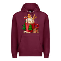 Burgundy Christmas coffee Premium Hoodie - Jasminsmagicworld