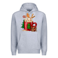 Heather Grey Christmas coffee Premium Hoodie - Jasminsmagicworld