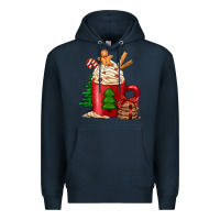 Navy Christmas coffee Premium Hoodie - Jasminsmagicworld