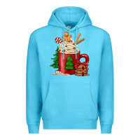 Ocean Blue Christmas coffee Premium Hoodie - Jasminsmagicworld
