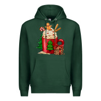 Sports Green Christmas coffee Premium Hoodie - Jasminsmagicworld
