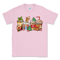 Bubblegum Pink christmas gingerbread coffee cups Classic Tee - Zillion Design Studio