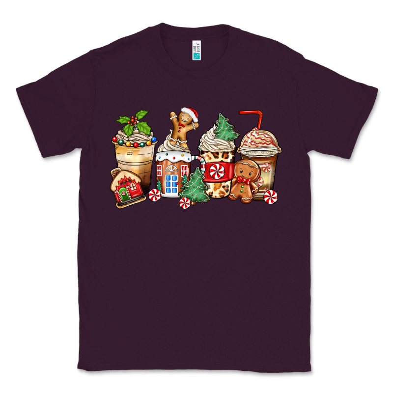 Christmas Gingerbread Coffee Cups Classic Tee by Zillion Design Studio | Teevron