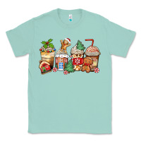 Seafoam christmas gingerbread coffee cups Classic Tee - Zillion Design Studio