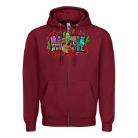 Burgundy mom mexico Zipper Hoodie - Zillion Design Studio