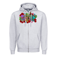 Heather Grey mom mexico Zipper Hoodie - Zillion Design Studio