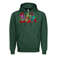Sports Green mom mexico Zipper Hoodie - Zillion Design Studio