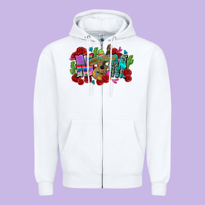 Mom Mexico Zipper Hoodie Designed By Zillion Design Studio