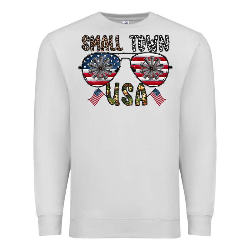 Small Town Usa Premium Sweatshirt by CowhideDigitalArt | Teevron
