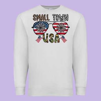 Small Town Usa Premium Sweatshirt Designed By Cowhidedigitalart