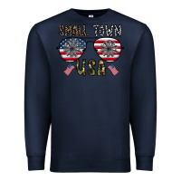 Navy small town usa Premium Sweatshirt - CowhideDigitalArt