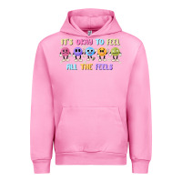 Fuchsia Pink it's okay to feel all the feels Urban Hoodie - MaliasSmallBusiness