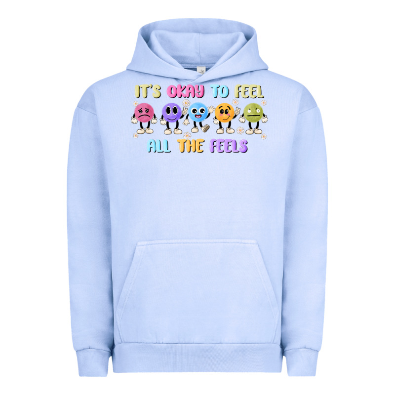 It's Okay To Feel All The Feels Urban Hoodie by MaliasSmallBusiness | Teevron