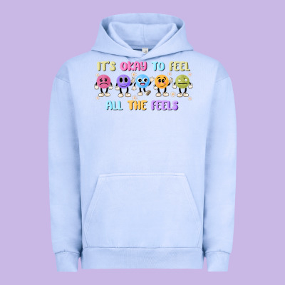It's Okay To Feel All The Feels Urban Hoodie Designed By Maliassmallbusiness