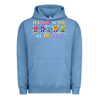 Pigment Pebble Blue it's okay to feel all the feels Urban Hoodie - MaliasSmallBusiness